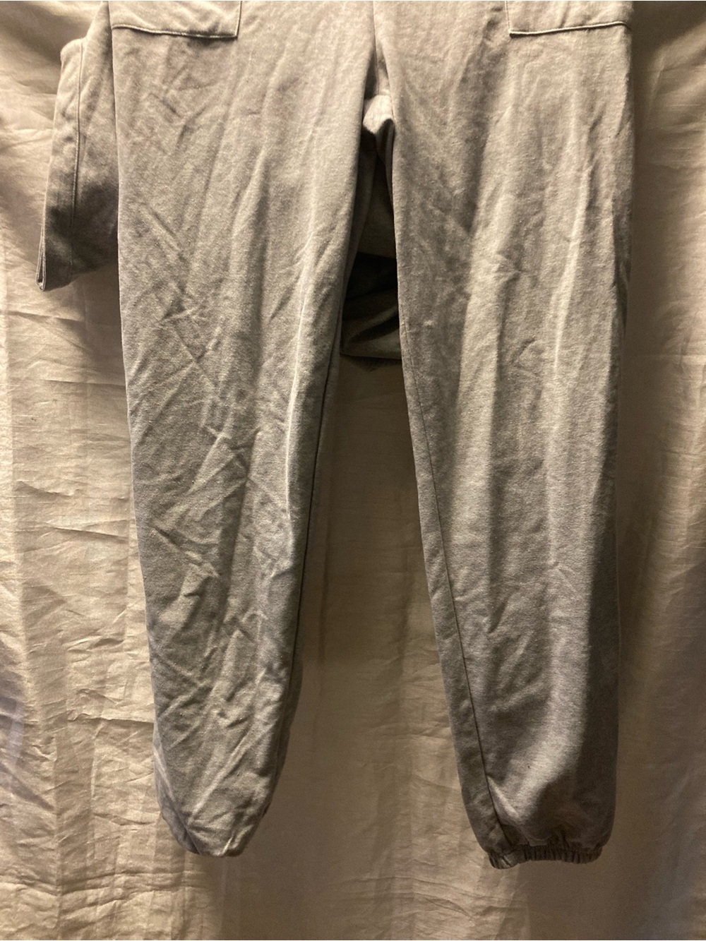 Ashley Stewart Gray Short-Sleeve Hooded Zip-Front Jumpsuit - Picture 5 of 6
